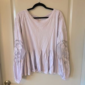 PALE LAVENDER free people shirt in large